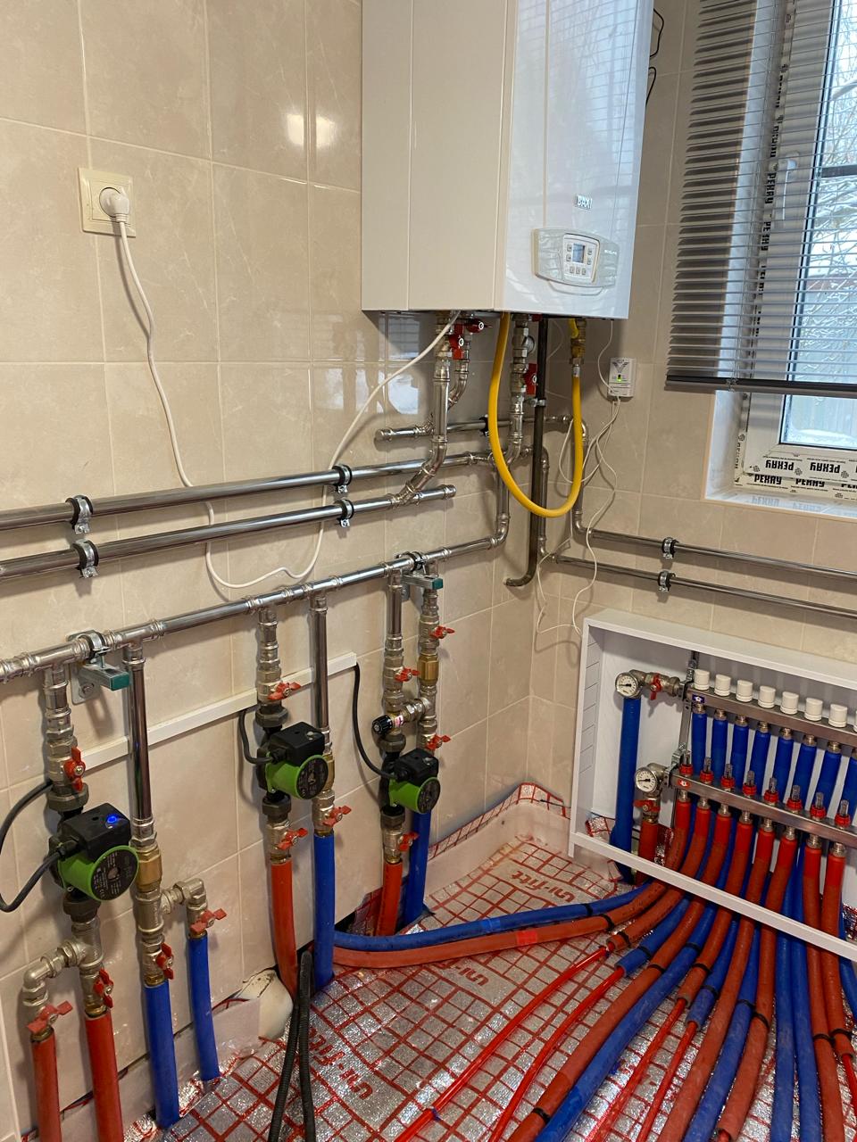 Монтаж инженерных систем загородного дома г. Климовск